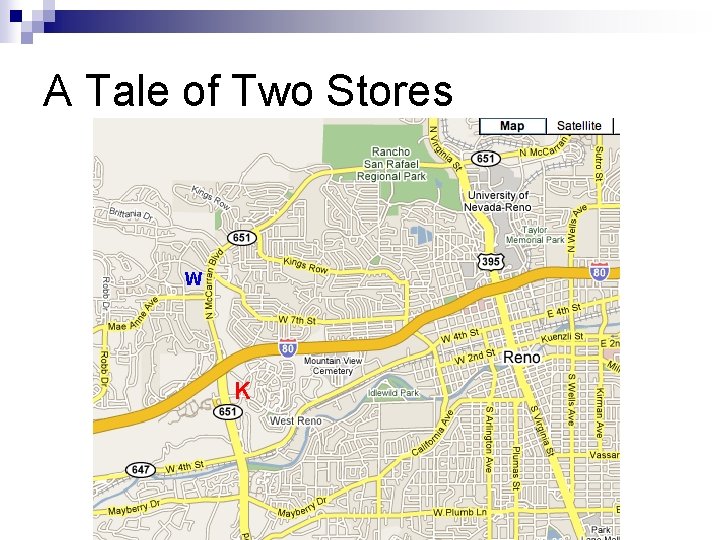 A Tale of Two Stores W K 