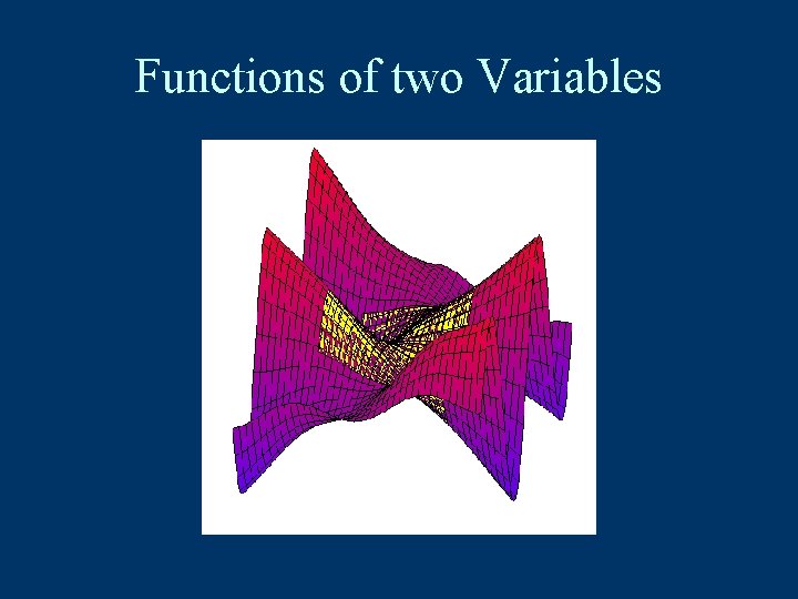 Functions of two Variables 