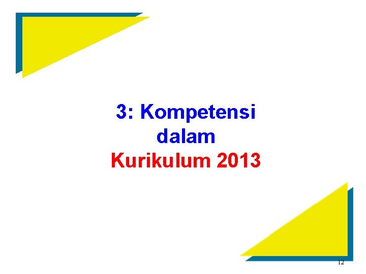 3: Kompetensi dalam Kurikulum 2013 12 