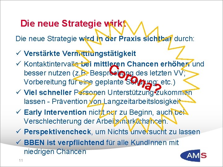 Die neue Strategie wirkt Die neue Strategie wird in der Praxis sichtbar durch: ü