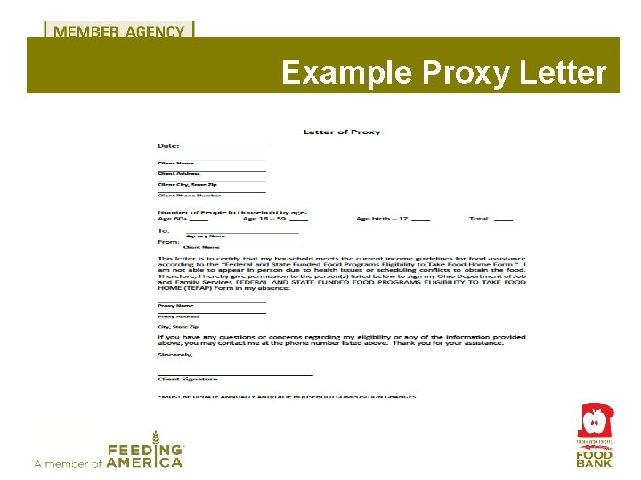 Example Proxy Letter 