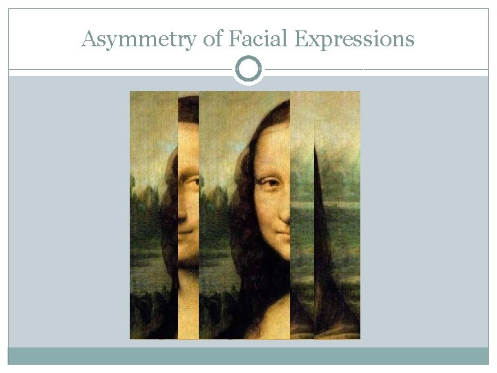 Asymmetry of Facial Expressions 