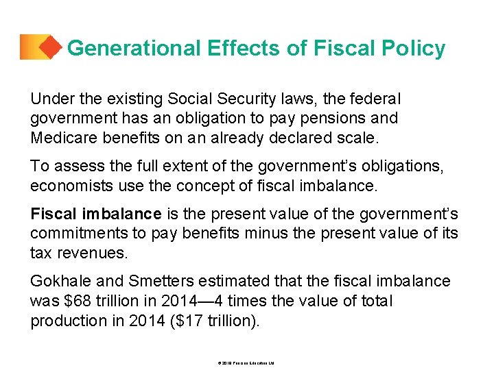 Generational Effects of Fiscal Policy Under the existing Social Security laws, the federal government