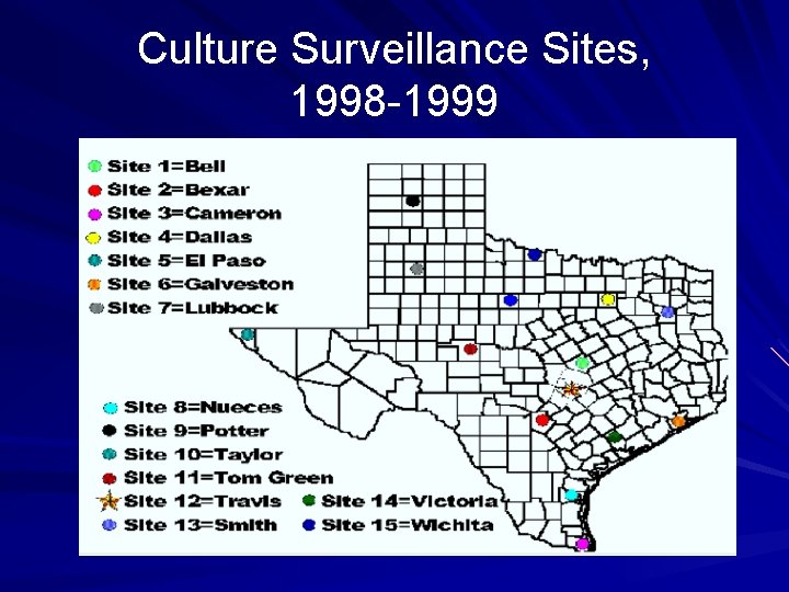 Culture Surveillance Sites, 1998 -1999 