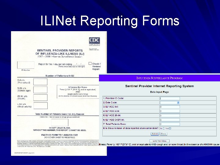 ILINet Reporting Forms 