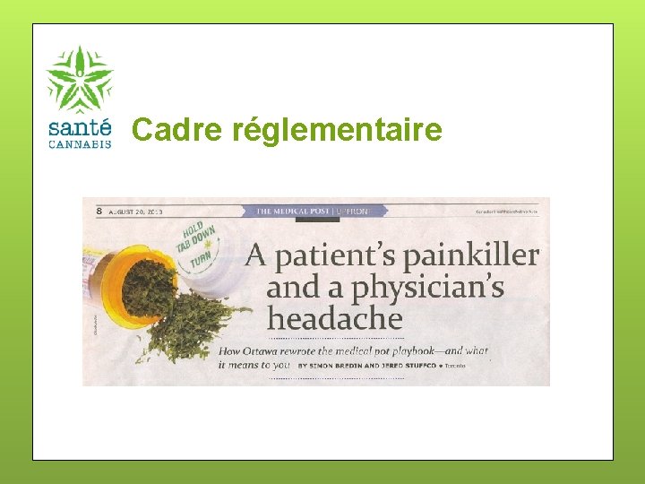 Cadre réglementaire 