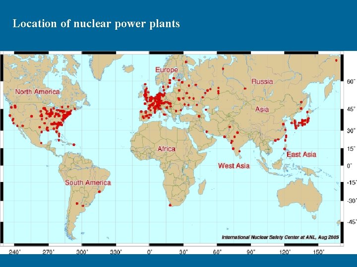 Location of nuclear power plants 10 