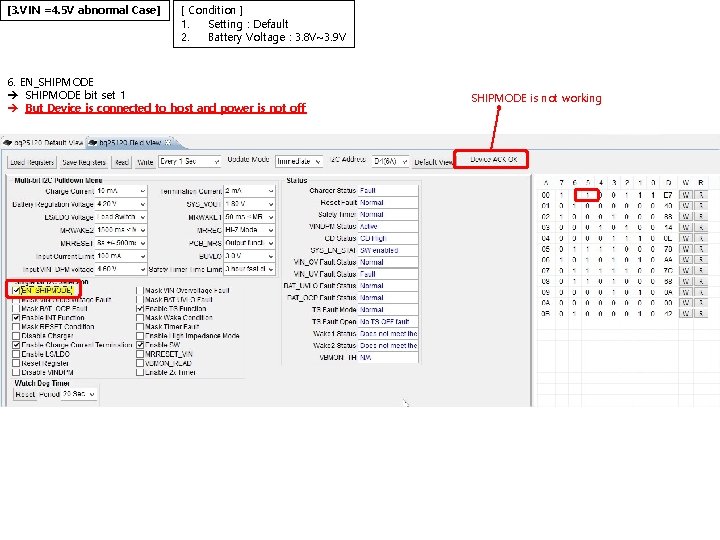 [3. VIN =4. 5 V abnormal Case] [ Condition ] 1. Setting : Default