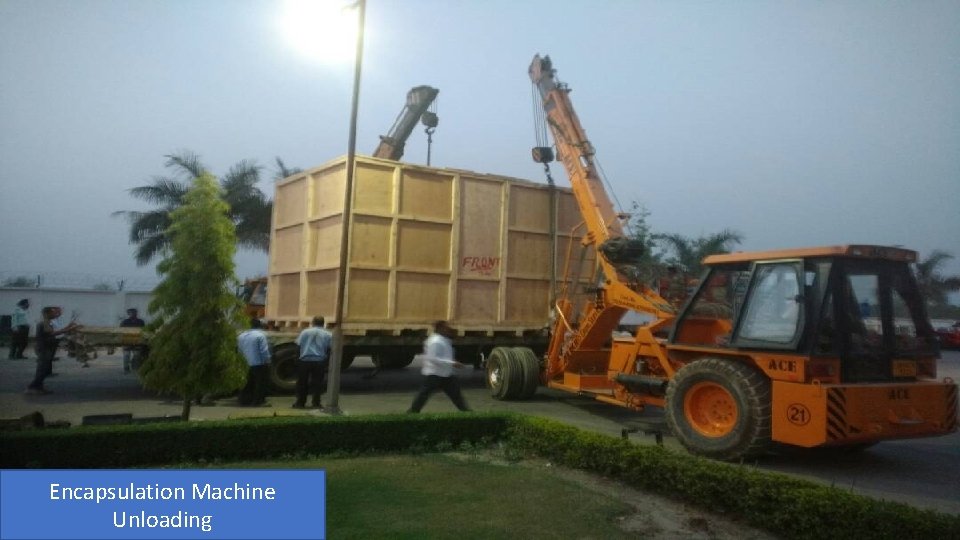 Encapsulation Machine Unloading 