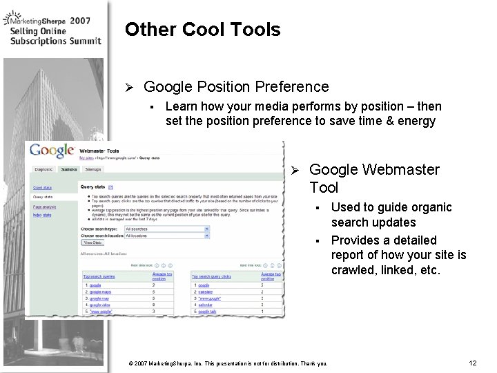 Other Cool Tools Ø Google Position Preference § Learn how your media performs by Other Cool Tools Ø Google Position Preference § Learn how your media performs by