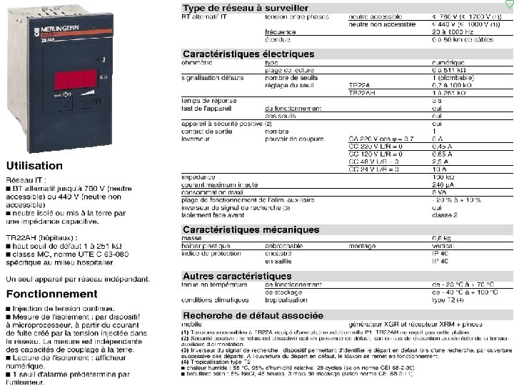 p. 101 Régime IT C. P. I. caractéristiques 