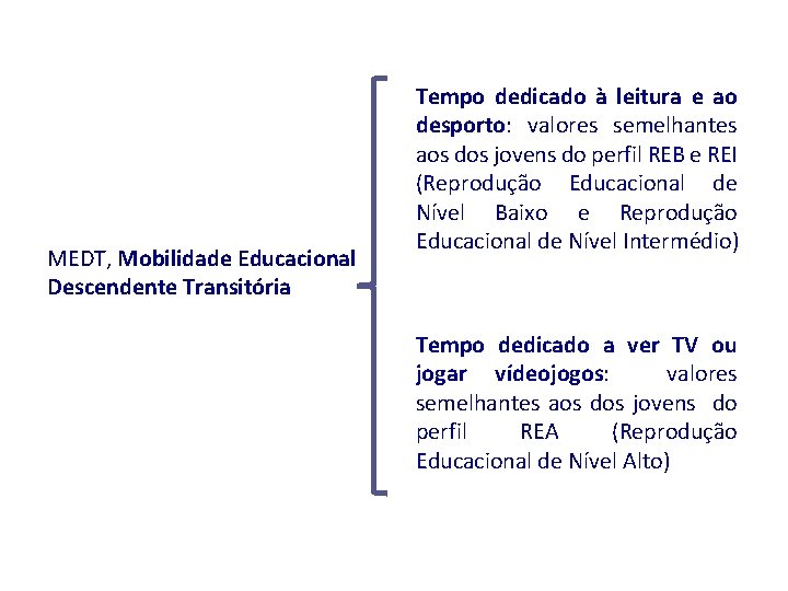 MEDT, Mobilidade Educacional Descendente Transitória Tempo dedicado à leitura e ao desporto: valores semelhantes