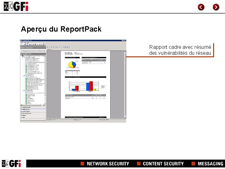 Aperçu du Report. Pack Rapport cadre avec résumé des vulnérabilités du réseau 