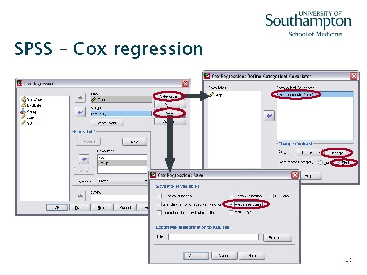 SPSS – Cox regression 10 