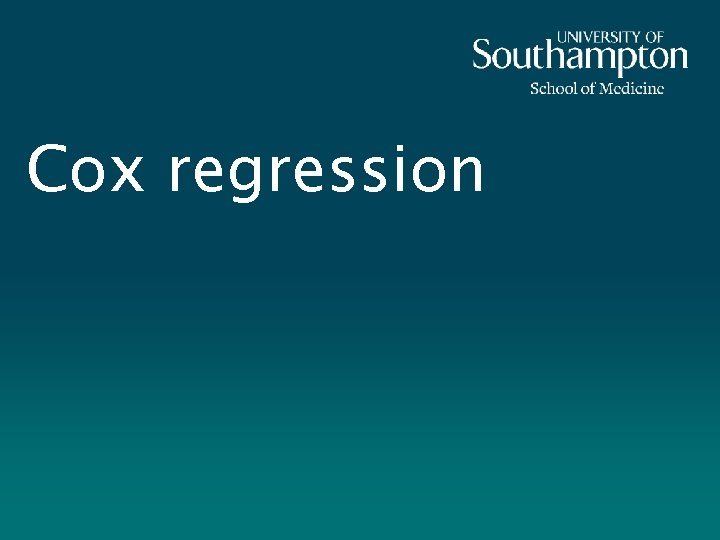 Cox regression 