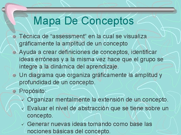 Mapa De Conceptos Técnica de “assessment” en la cual se visualiza gráficamente la amplitud