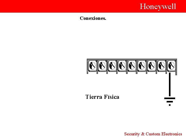  Honeywell Conexiones. Tierra Física Security & Custom Electronics 