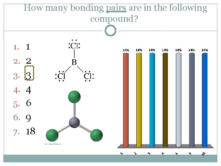 How many bonding pairs are in the following compound? 1. 1 2. 2 3.