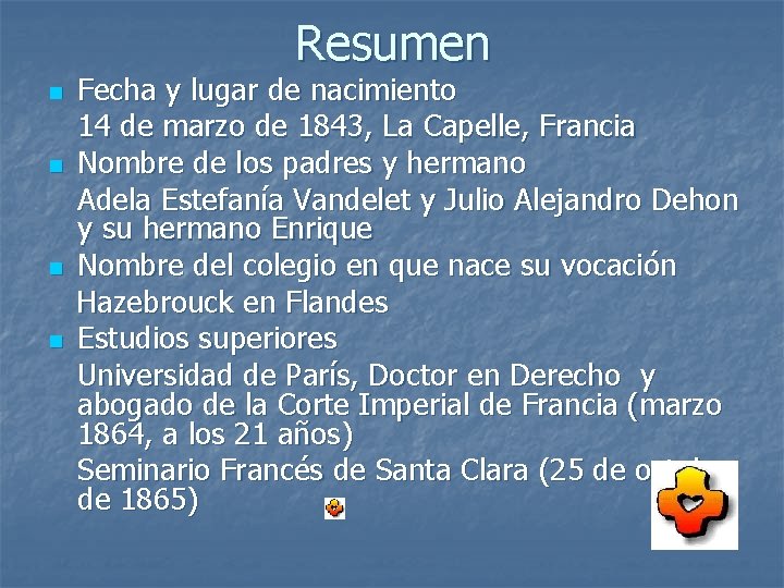 Resumen n n Fecha y lugar de nacimiento 14 de marzo de 1843, La