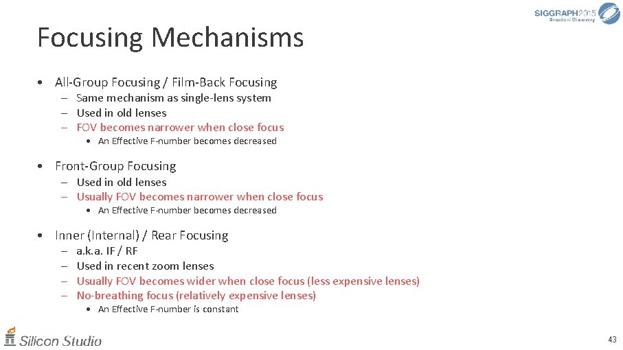 Focusing Mechanisms • All-Group Focusing / Film-Back Focusing – Same mechanism as single-lens system