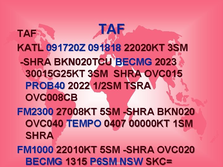 TAF KATL 091720 Z 091818 22020 KT 3 SM -SHRA BKN 020 TCU BECMG