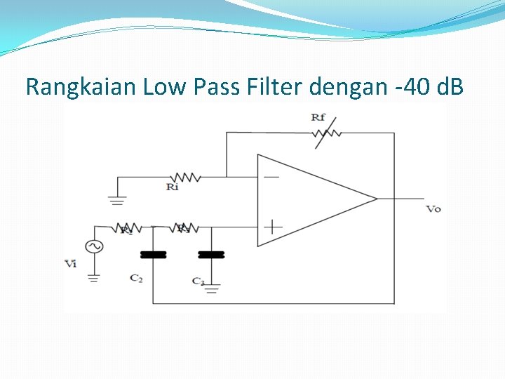 Rangkaian Low Pass Filter dengan -40 d. B 