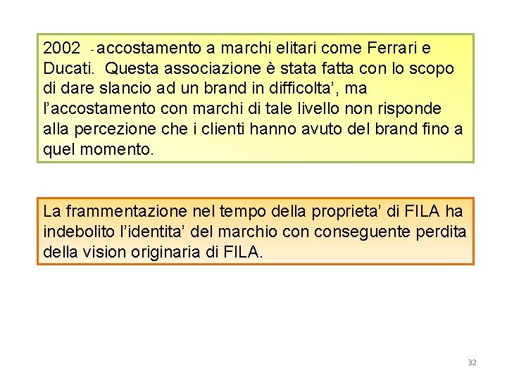 2002 - accostamento a marchi elitari come Ferrari e Ducati. Questa associazione è stata