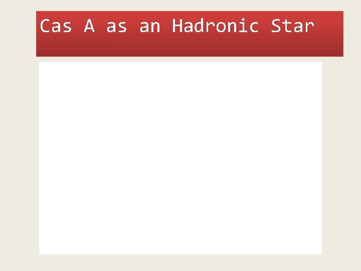 Cas A as an Hadronic Star 