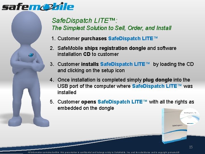 Safe. Dispatch LITE™: The Simplest Solution to Sell, Order, and Install 1. Customer purchases