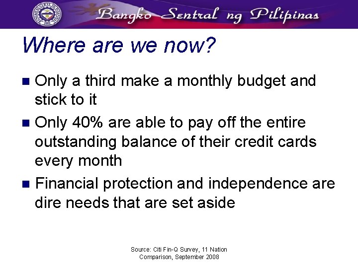 Where are we now? Only a third make a monthly budget and stick to