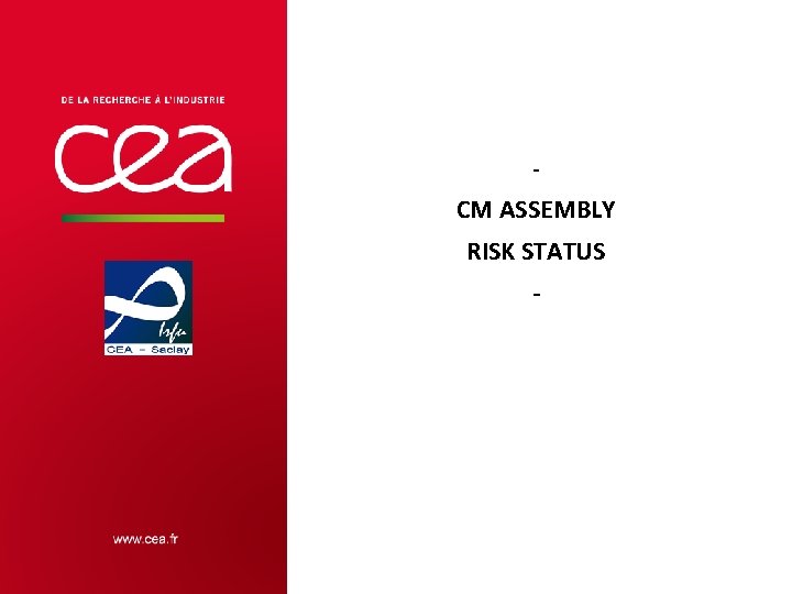 - CM ASSEMBLY RISK STATUS - 