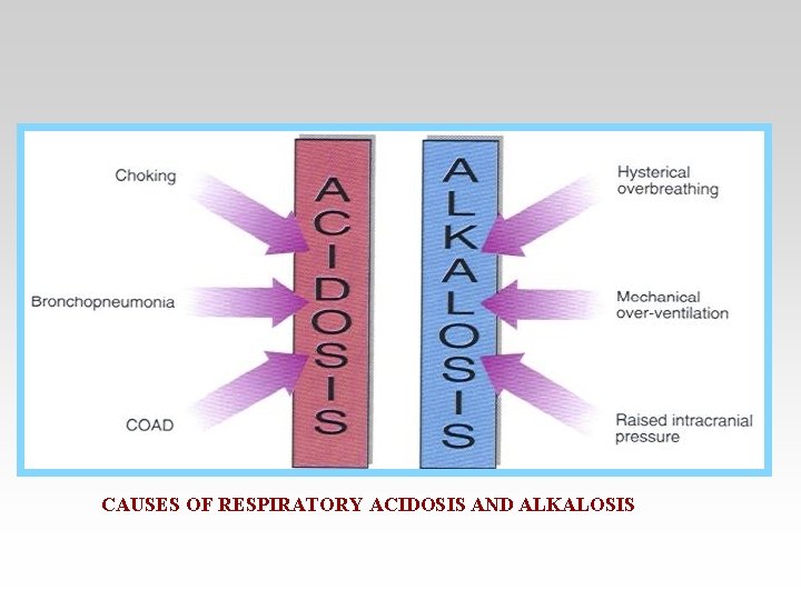 CAUSES OF RESPIRATORY ACIDOSIS AND ALKALOSIS 