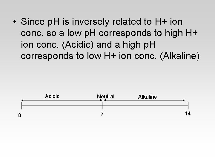  • Since p. H is inversely related to H+ ion conc. so a