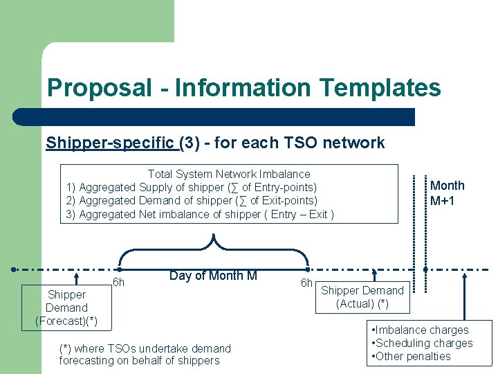 Proposal - Information Templates Shipper-specific (3) - for each TSO network Total System Network