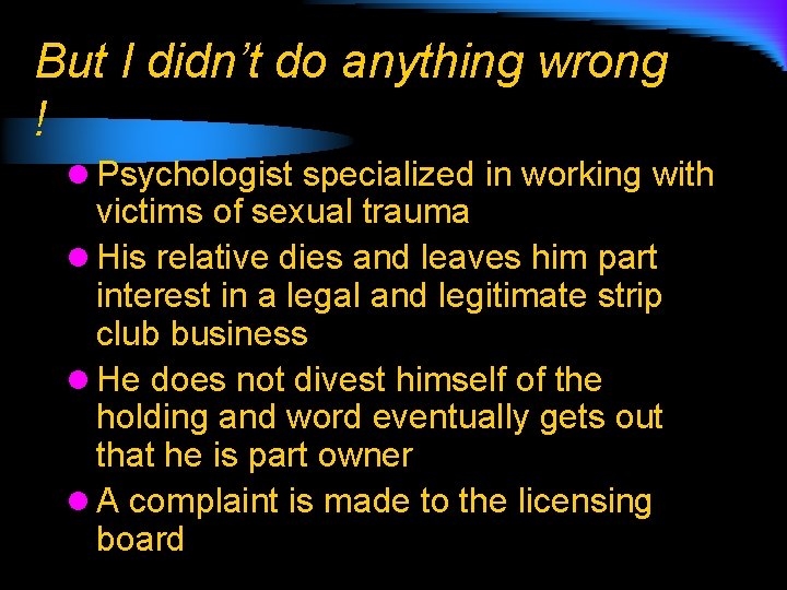 But I didn’t do anything wrong ! l Psychologist specialized in working with victims