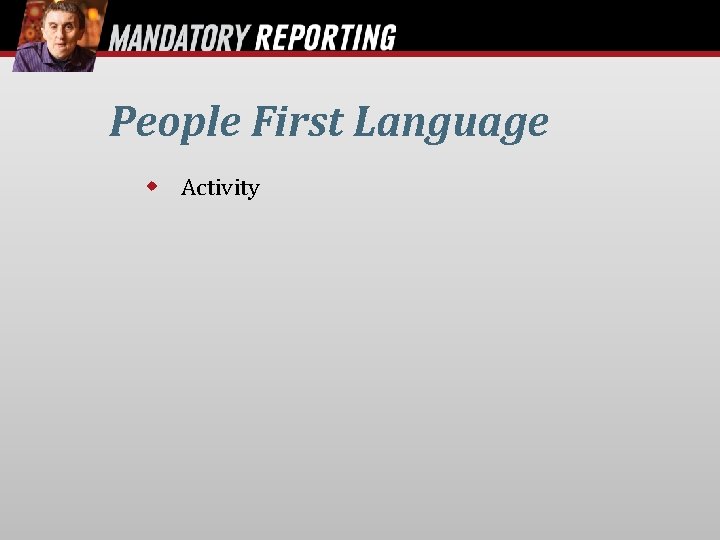 People First Language Activity 