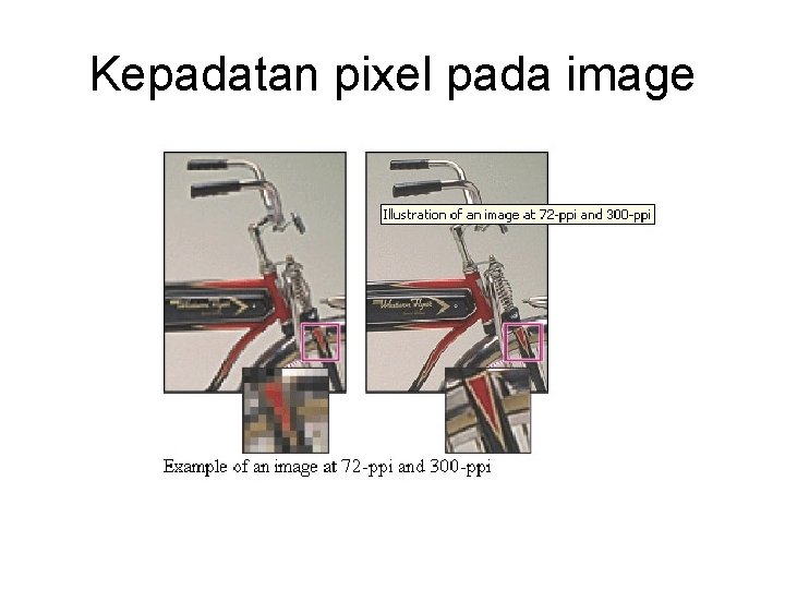 Kepadatan pixel pada image Kepadatan pixel pada image