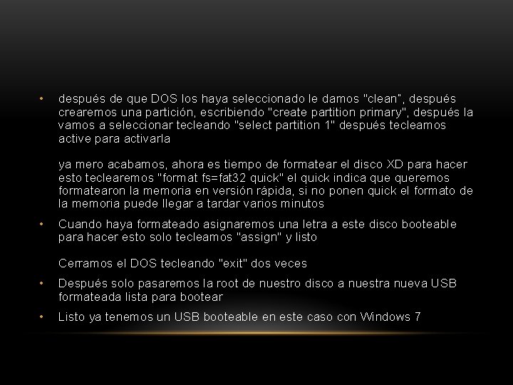  • después de que DOS los haya seleccionado le damos "clean”, después crearemos