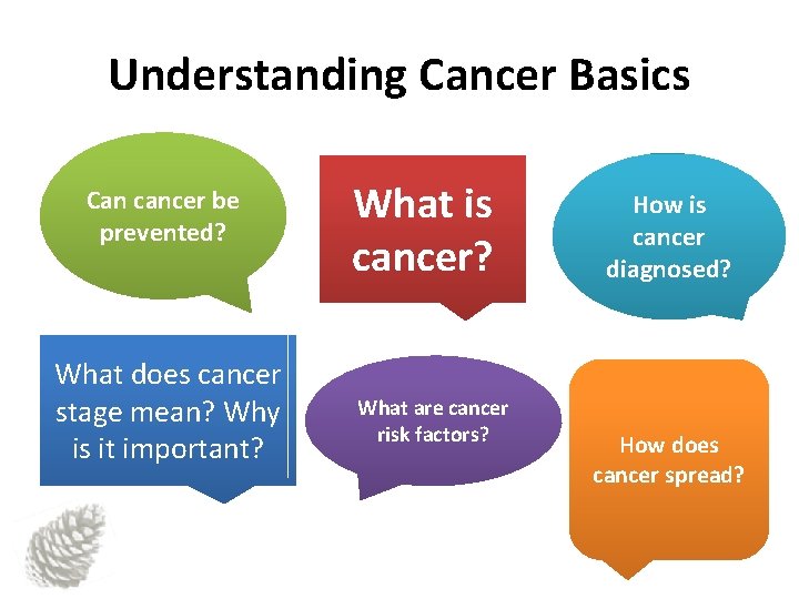 Understanding Cancer Basics Can cancer be prevented? What does cancer stage mean? Why is