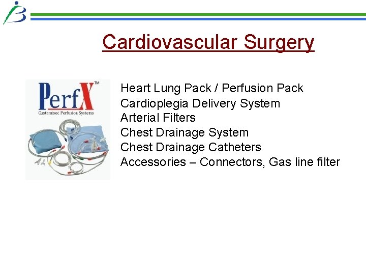 Cardiovascular Surgery Heart Lung Pack / Perfusion Pack Cardioplegia Delivery System Arterial Filters Chest