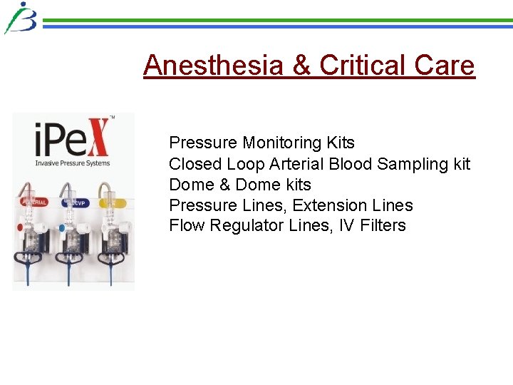 Anesthesia & Critical Care Pressure Monitoring Kits Closed Loop Arterial Blood Sampling kit Dome