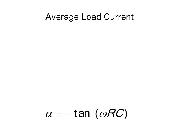 Average Load Current Average Load Current