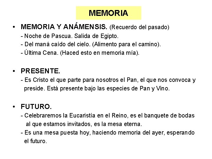 MEMORIA • MEMORIA Y ANÁMENSIS. (Recuerdo del pasado) - Noche de Pascua. Salida de