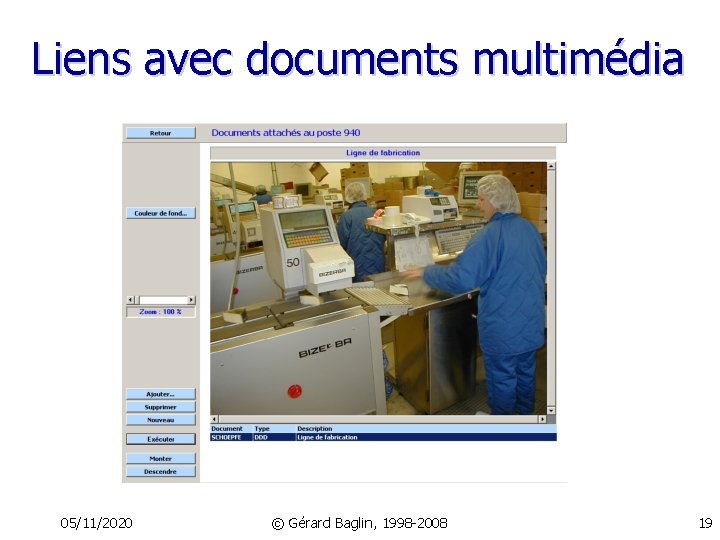 Liens avec documents multimédia 05/11/2020 © Gérard Baglin, 1998 -2008 19 