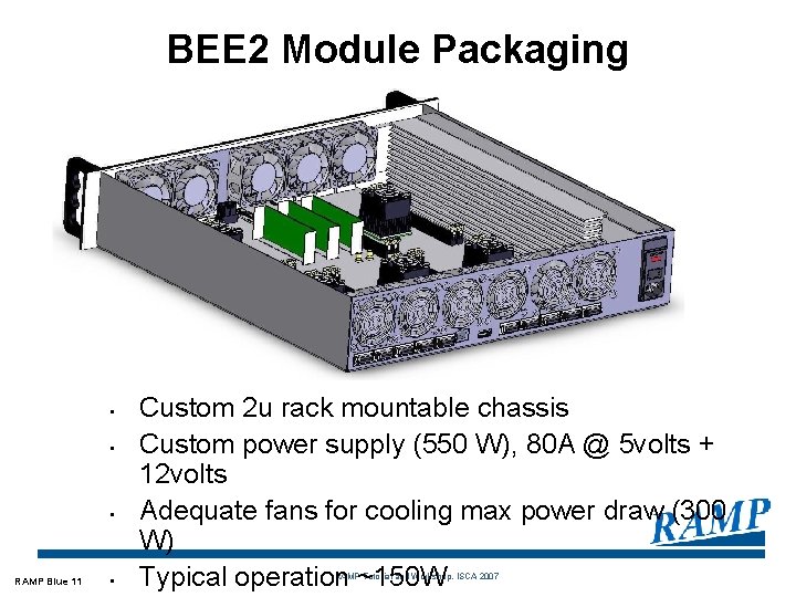 BEE 2 Module Packaging • • • RAMP Blue 11 • Custom 2 u