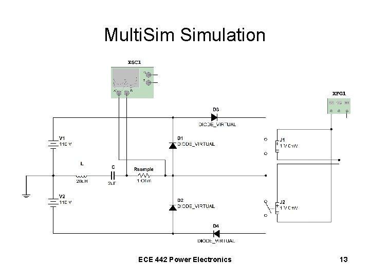 Multi. Simulation ECE 442 Power Electronics 13 