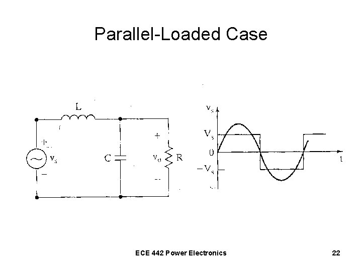 Parallel-Loaded Case ECE 442 Power Electronics 22 