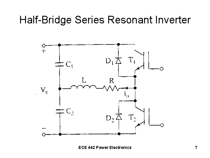 Half-Bridge Series Resonant Inverter ECE 442 Power Electronics 7 