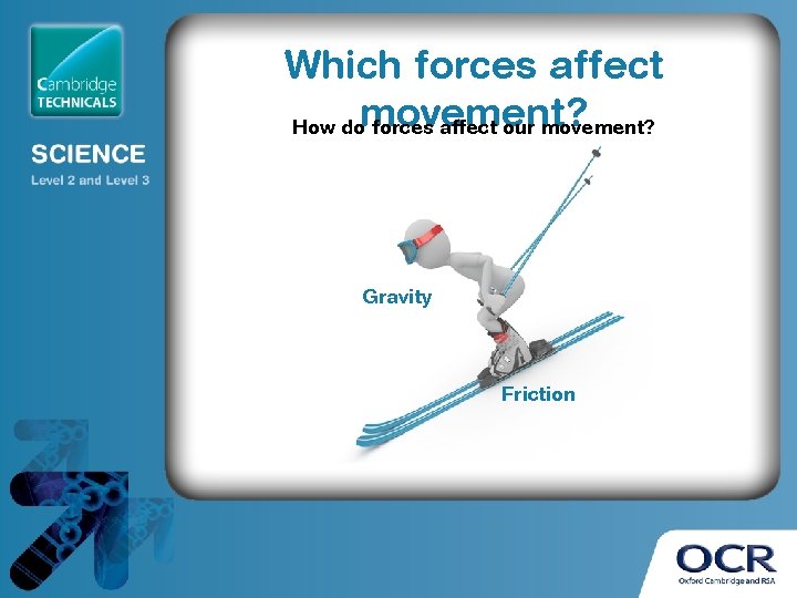 Which forces affect How domovement? forces affect our movement? Gravity Friction 