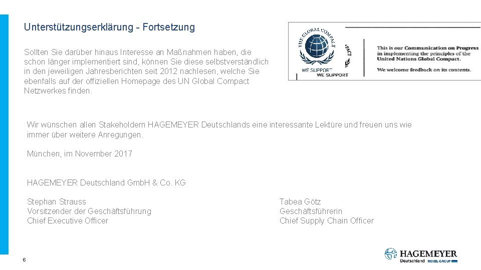 Unterstützungserklärung - Fortsetzung Sollten Sie darüber hinaus Interesse an Maßnahmen haben, die schon länger
